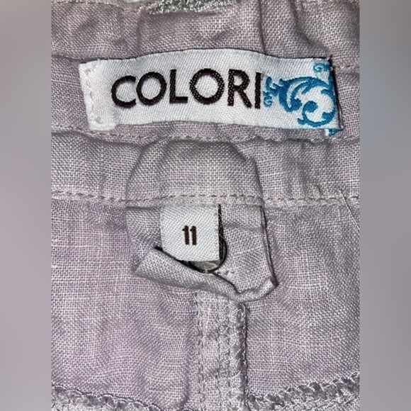 Women’s Colori Lilac 100% linen‎ mini skirt size 11 - Picture 8 of 10